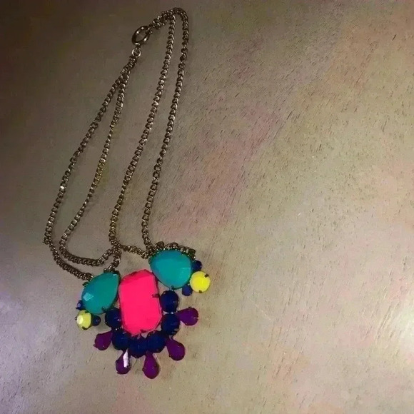 statement baubles Jewelry - Neon Jewel Toned Stone Statement Necklace